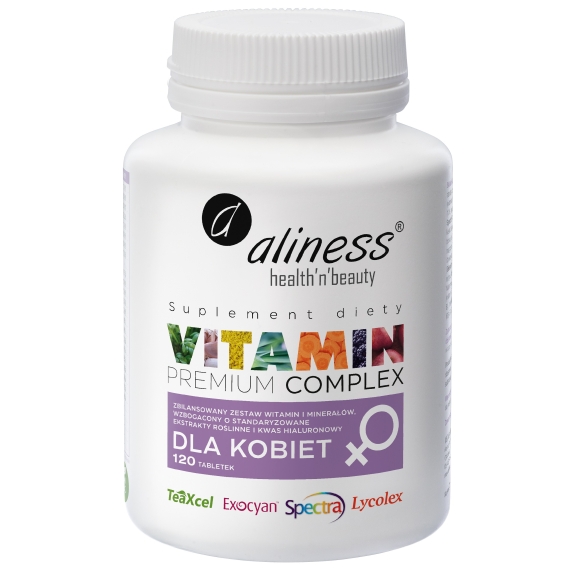 Aliness premium vitamin complex dla kobiet 120 tabletek cena 14,82$