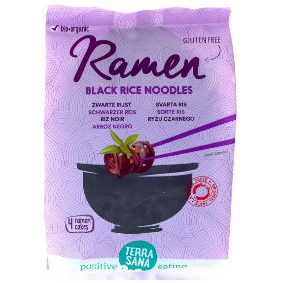 Makaron Ramen z ryżu czarnego bezglutenowy BIO 280 g Terrasana cena 34,19zł