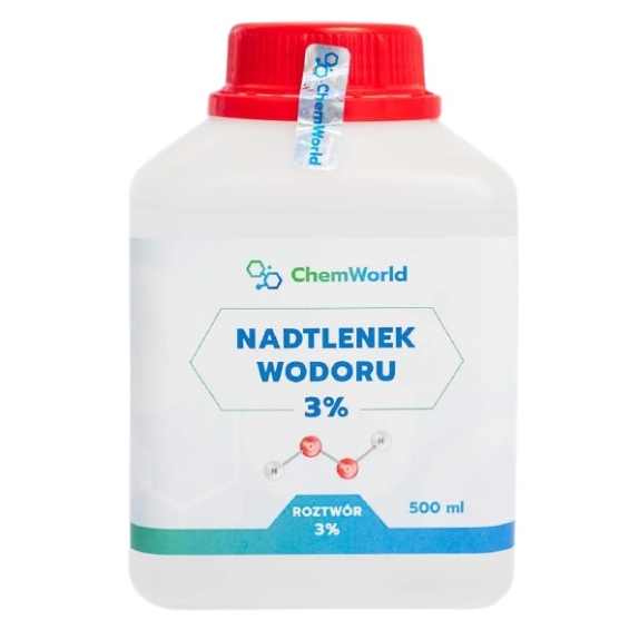 Nadtlenek Wodoru 3% – Woda Utleniona 500 ml ChemWorld cena 13,00zł