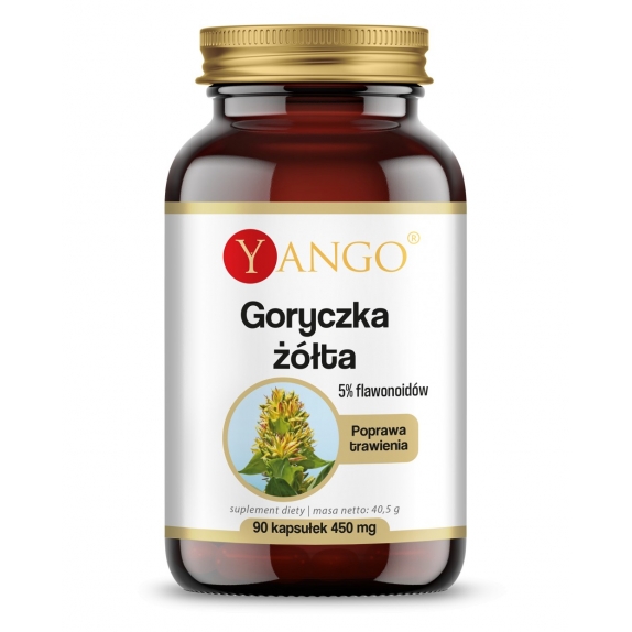 Yango Goryczka żółta 5% flawonoidów 450mg 90 kapsułek  cena 38,90zł