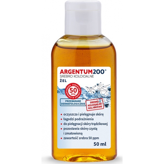 Aura Herbals Argentum 200 Srebro Koloidalne 50ppm żel do twarzy i rąk 50 ml cena 2,67$