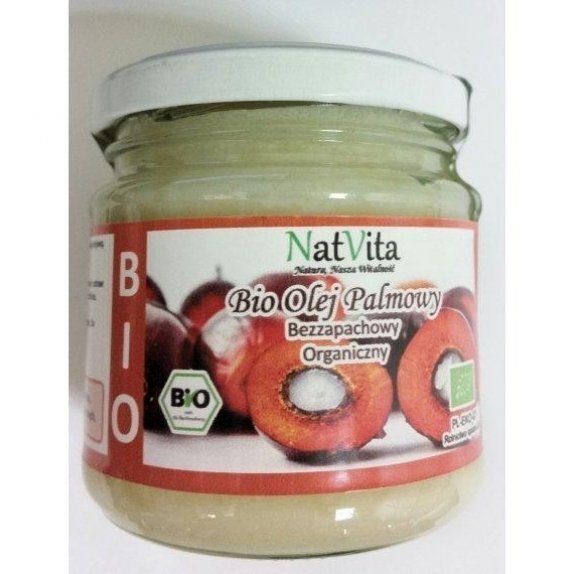 Olej palmowy bezzapachowy 200 ml Natvita cena 11,70zł