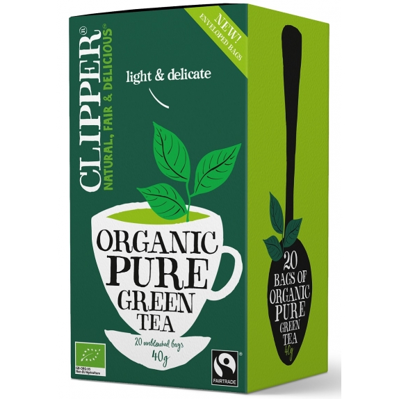 Herbata zielona fair trade (20 x 2g) 40g BIO Clipper cena 2,98$
