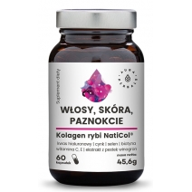 Kolagen Rybi NatiCol® Włosy, Skóra, Paznokcie 800 mg 60 kapsułek Aura Herbals