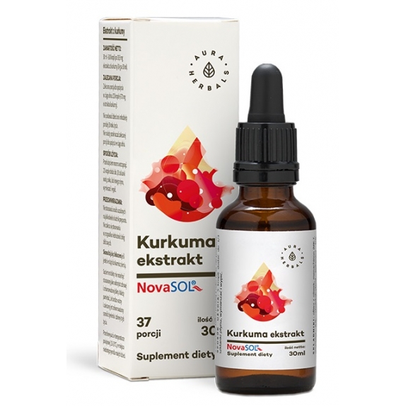 Kurkuma ekstrakt Nova Sol 30 ml Aura Herbals  cena 41,35zł