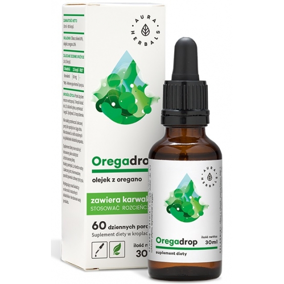 Oregadrop olejek z oregano 30 ml Aura Herbals cena 19,75zł