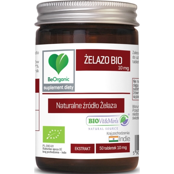 BeOrganic Żelazo BIO 10 mg 50 tabletek Aliness cena €10,03