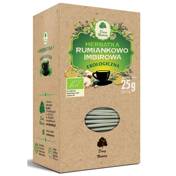 Herbata rumiankowo-imbirowa 25 x 1 g BIO Dary Natury cena €2,35