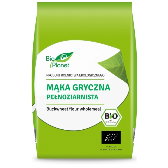 Mąka gryczana pełnoziarnista 500 g BIO Bio Planet cena 11,19zł