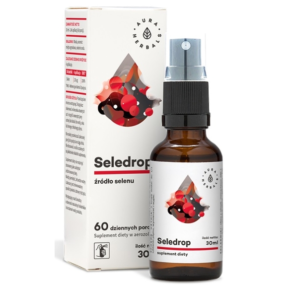 Seledrop Selen 110 mcg selenian (IV) sodu aerozol 30 ml Aura Herbals cena 5,33$