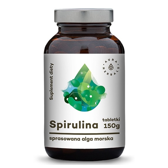 Aura Herbals spirulina 600 tabletek cena 26,95zł