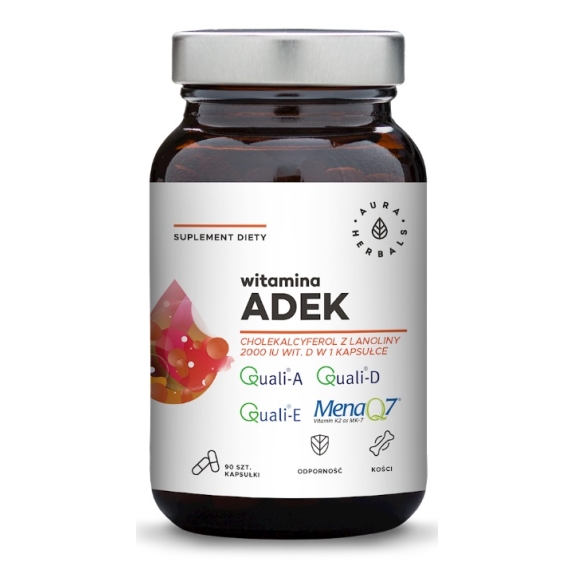 Aura Herbals Witaminy ADEK 90 kapsułek cena 53,99zł