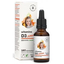 Witamina D3 Junior 800IU krople 30 ml Aura Herbals