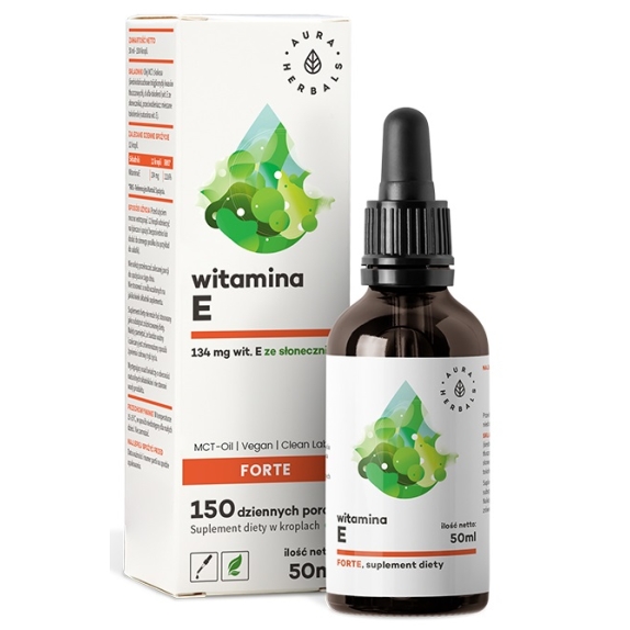 Aura Herbals Witamina E Forte 200 IU MCT-Oil krople 50 ml cena €11,20