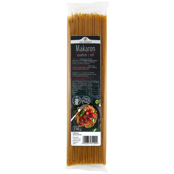 Makaron spaghetti z teff 250 g Pięć Przemian cena 13,28zł