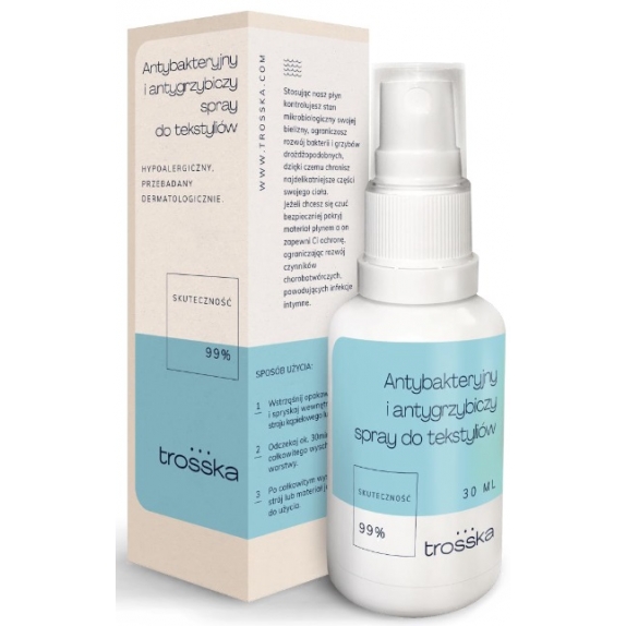 Antybakteryjny i antygrzybiczny spray do tekstyliów 30 ml Trosska cena 39,00zł