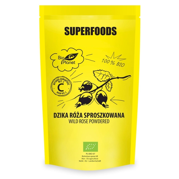 Dzika róża sproszkowana BIO 150 g Bio Planet cena 3,05$