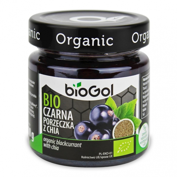 Czarna porzeczka z chia 200 g BIO BioGol cena 9,89zł