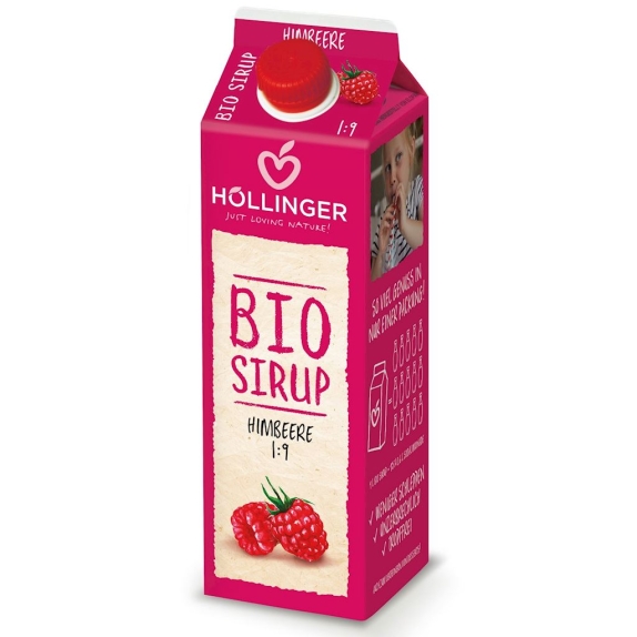 Syrop malinowy 1 litr BIO Hollinger cena 39,39zł