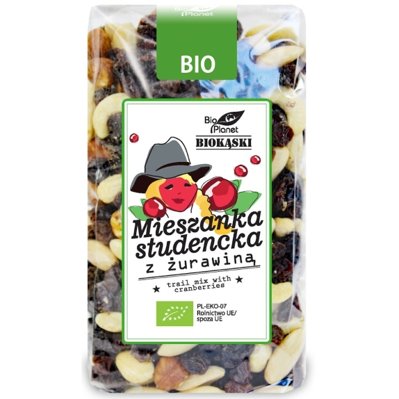 Mieszanka studencka z żurawiną 400 g BIO Bio Planet  cena 8,57$