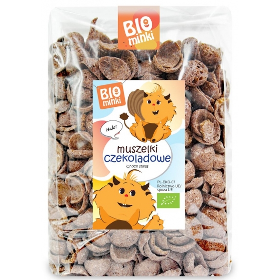 Muszelki czekoladowe 300 g BIO Biominki cena 11,69zł