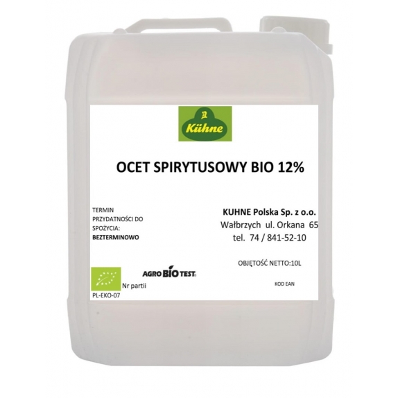 Ocet spirytusowy 12 % BIO 10 L Horeca (Kuhne) cena 90,05zł