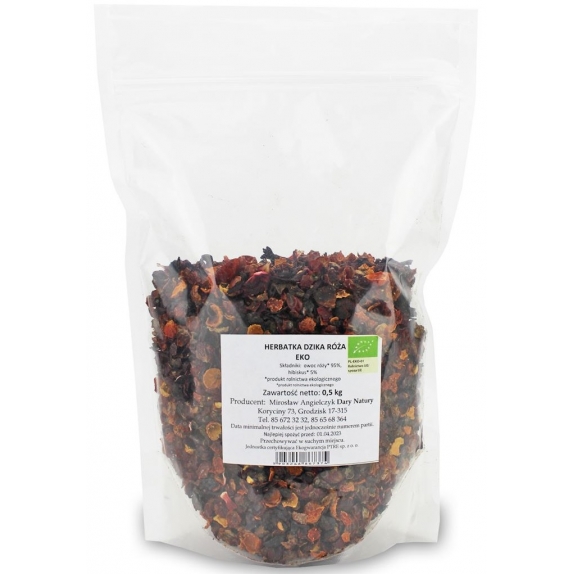 Herbatka dzika róża z hibiskusem BIO 500 g Horeca (Dary Natury)  cena 11,57$