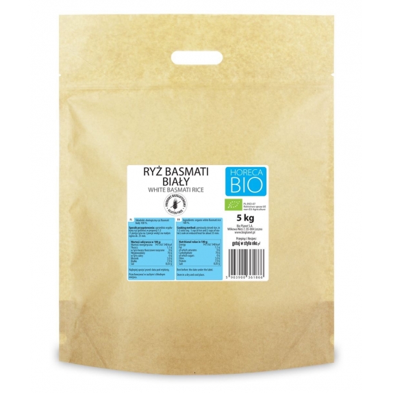 Ryż basmati biały bezglutenowy 5 kg BIO Horeca cena 89,35zł