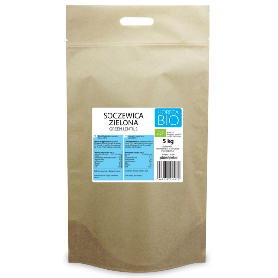 Soczewica zielona 5 kg BIO Horeca  cena 21,87$