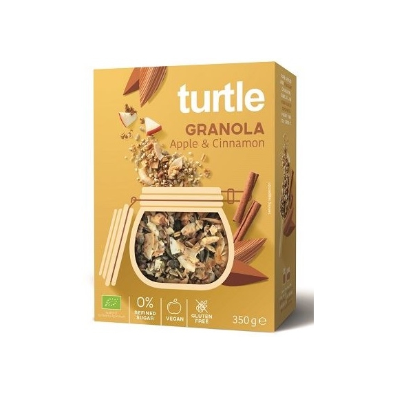 Granola jabłko-cynamon 350 g BIO Turtle cena 7,40$