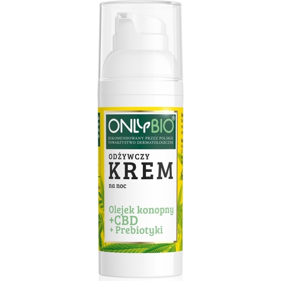 Onlybio Krem do twarzy odżywczy olejek konopny+prebiotyki ECO 50 ml cena 25,15zł