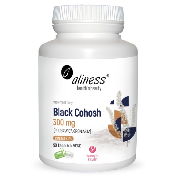Aliness black cohosh pluskwica groniasta 300 mg 90 vege kapsułek cena 39,90zł