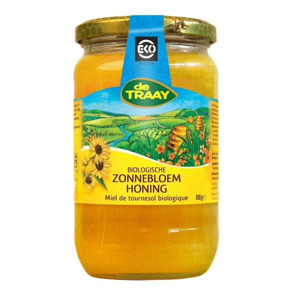 Miód nektarowy słonecznikowy 900 g BIO De Traay cena 13,83$