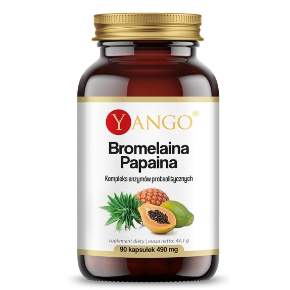 Yango Bromelaina + papaina 90 kapsułek cena €13,34