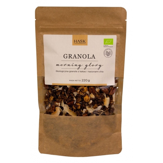 Hask Granola orzechy laskowe - kakao - chia BIO 220 g cena 24,14zł