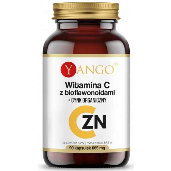 Yango Witamina C z bioflawonoidami + cynk organiczny 90 kapsułek cena 7,80$