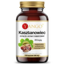 Kasztanowiec ekstrakt 20% escyny 60 kapsułek Yango