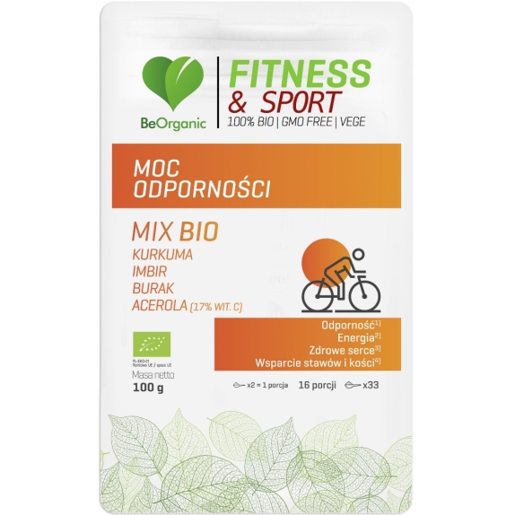 BeOrganic Fitness & Sport Moc Odporności MIX Superfoods BIO w proszku 100 g Aliness cena 7,02$