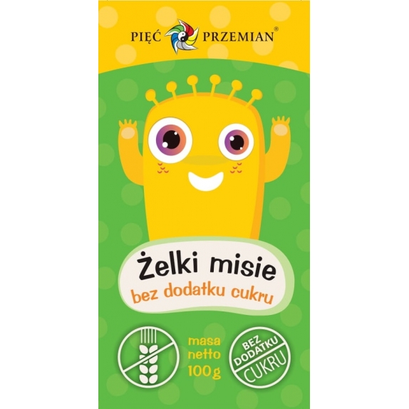 Żelki misie bez dodatku cukru 100 g Pięć Przemian cena 8,79zł