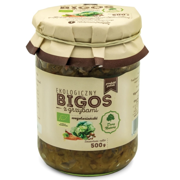 Bigos wegetariański z grzybami BIO 500 g Dary Natury cena 20,39zł