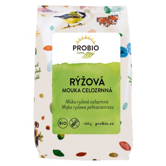 Mąka ryżowa pełnoziarnista bezglutenowa 450 g BIO Probio cena 12,39zł