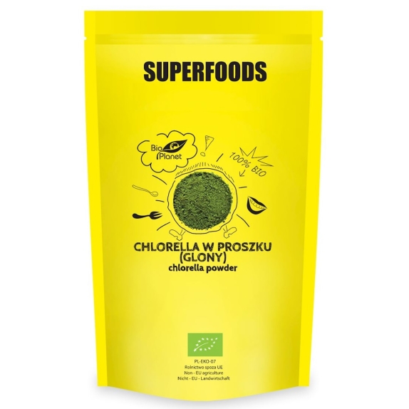 Chlorella w proszku (glony) BIO 600 g Bio Planet  cena €25,10