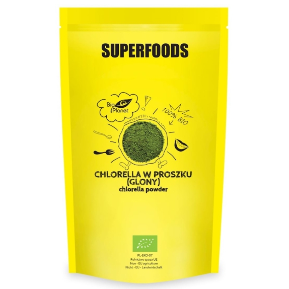 Chlorella w proszku (glony) BIO 600 g Bio Planet  cena 29,93$