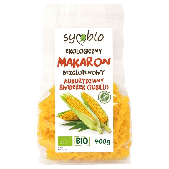 Makaron bezglutenowy kukurydziany BIO świderek 400 g Symbio cena 13,50zł