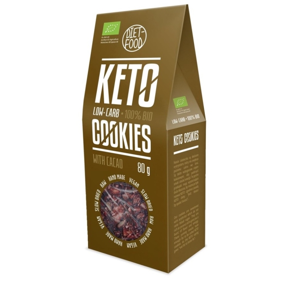 Ciasteczka KETO z kakao BIO 80 g Diet Food cena 9,65zł