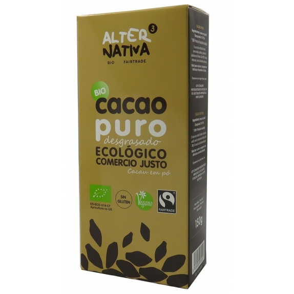 Kakao w proszku o obniżonej zawartości tłuszczu fair trade bezglutenowe 150 g BIO Alternativa cena 17,45zł