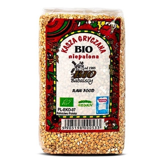Kasza gryczana niepalona 500 g BIO Babalscy cena 9,77zł