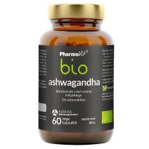 Pharmovit Bio Ashwagandha ekstrakt z żeń-szenia indyjskiego 60 kapsułek Vcaps® Plus 