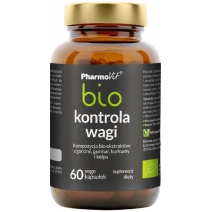 Pharmovit Bio Kontrola wagi ekstrakty garcinia, gurmar, kurkuma i kelpa 60 kapsułek Vcaps® Plus 