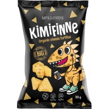 Chrupki kukurydziane nachos o smaku serowym bezglutenowe Kimifinne 30 g BIO McLloyd's